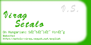 virag setalo business card